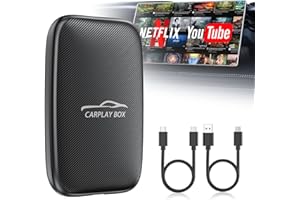 5-in-1 Wireless Android Auto Adapter for Phone CarPlay, Wireless Carplay Adapter with Netflix YouTube TF, Plug & Play, Easy S