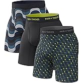Pair of Thieves Men’s Long Boxer Briefs – Soft, Breathable, Quick Dry Underwear with 4-Way Stretch – Multi-Pack