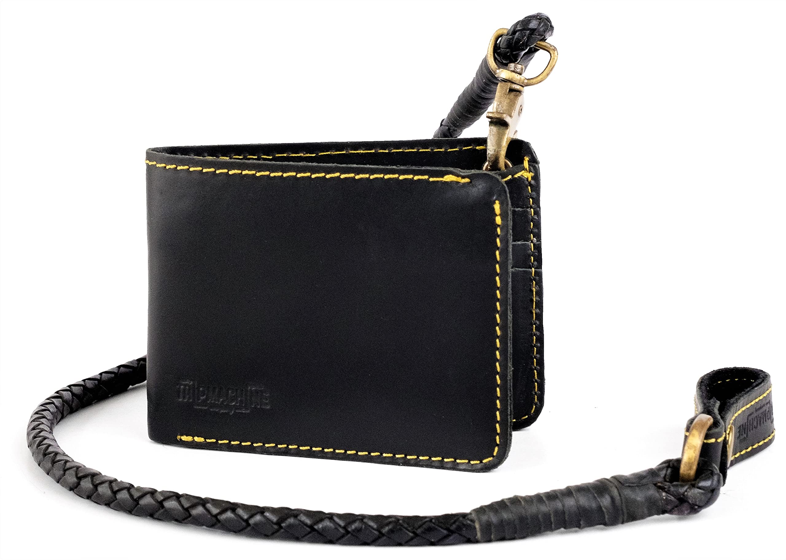 Trip Machine Company Leather Bifold Wallet Black