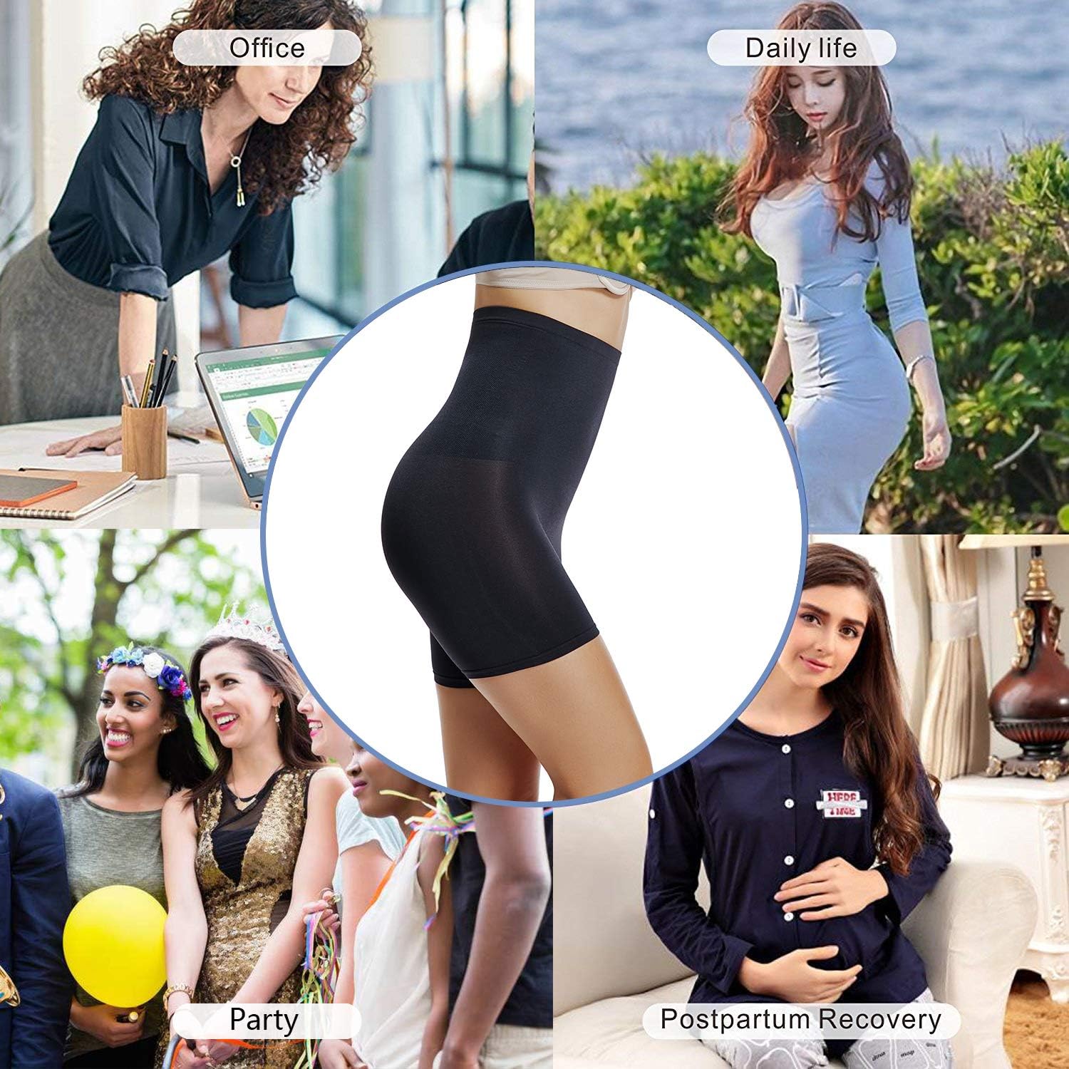 Joyshaper Shapewear Shorts for Women High Waist Tummy Control Panties Mid Thigh Slimmer Short at  Women’s Clothing store