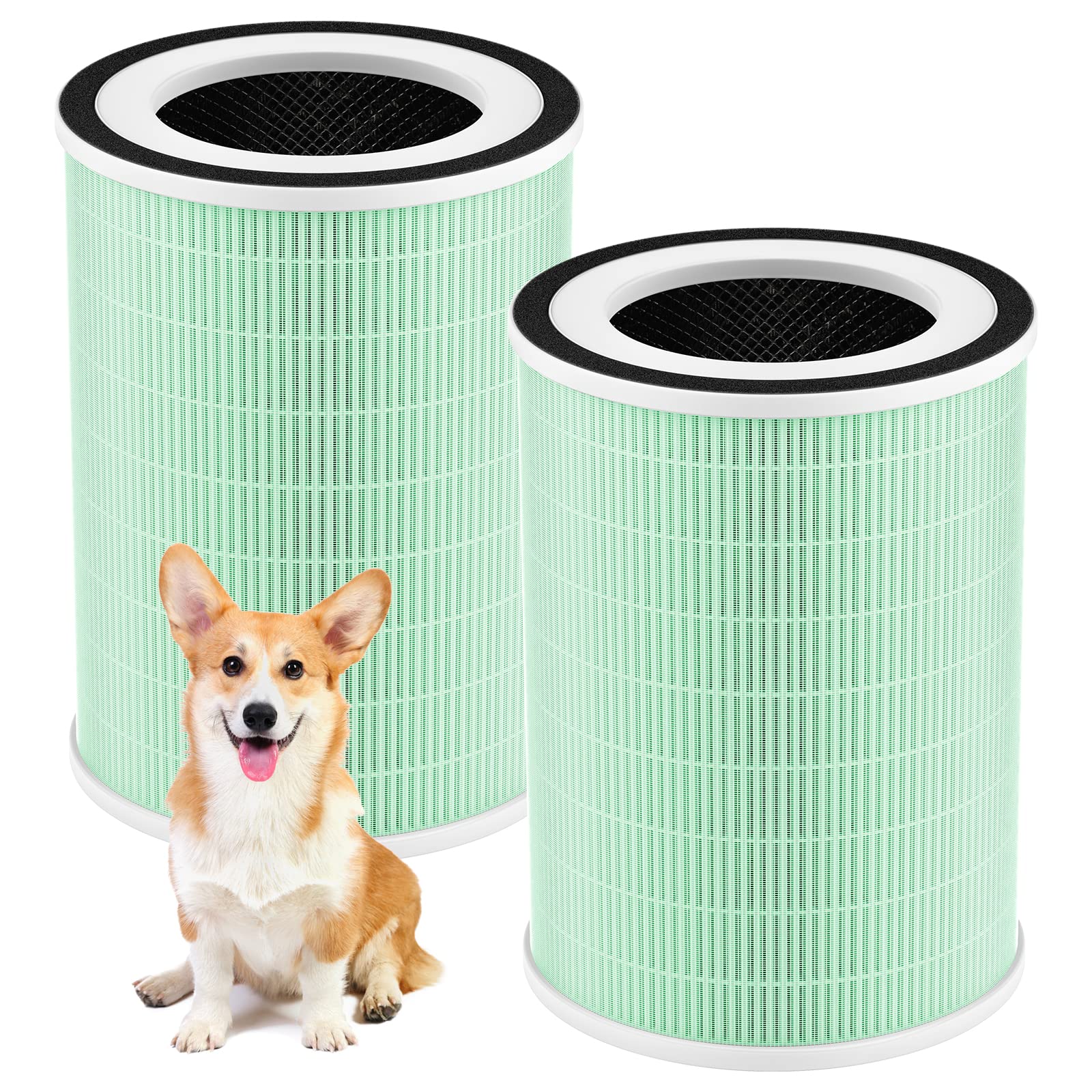Photo 1 of 2 Pack HEPA KILO Pet Filter, Compatible with Afloia KILO, KILOPLUS, KILOPRO, MIRO,MIRO PRO and MORENTO MR-Kilo, Kalo Air Pur ifier, 360° 4-Stage Filtration, Green