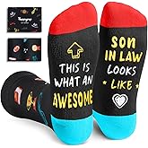 HAPPYPOP Funny Gifts for Men Him - Gifts for Nephew Uncle Dad Son in Law, Father Day Socks