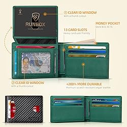 RUNBOX Wallet for Men and Women Slim Rfid Leather 2
