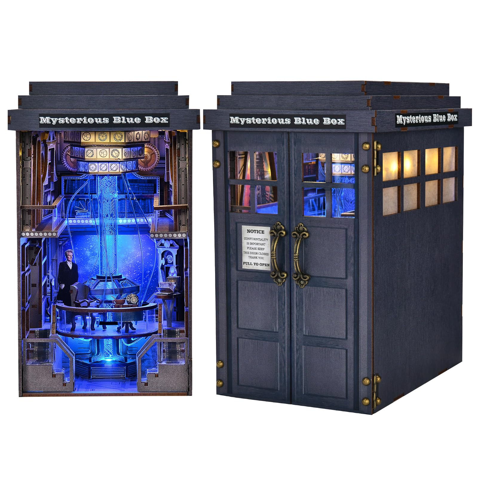 Book Nook Kit, DIY Miniature Dollhouse Kit for Adults and Teens, Booknook Tiny House Kit Bookshelf Decoration 3D Wooden Puzzle Bookend