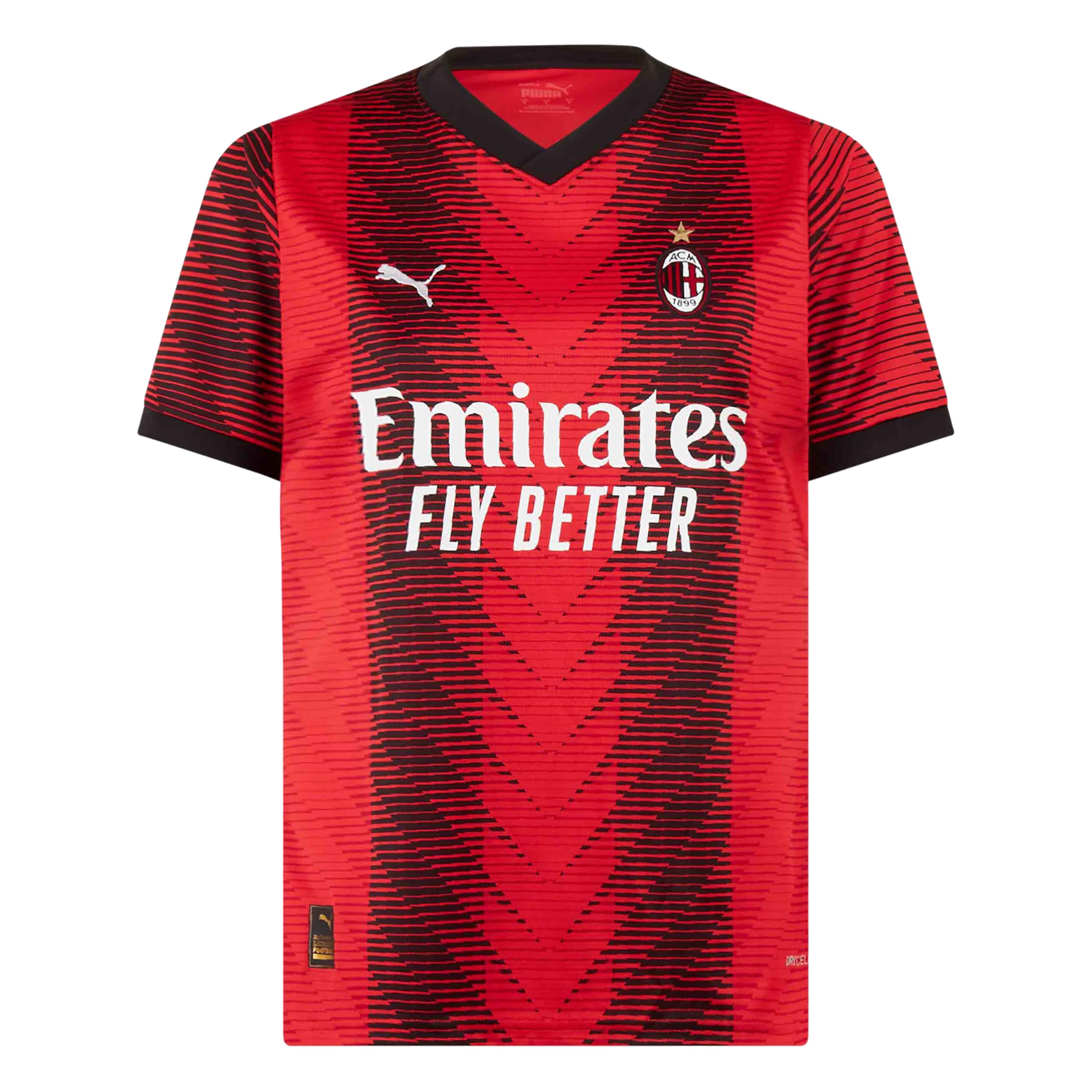 AC Milan - Home Match Shirt, Season 23/24, Red Black, Adult, Unisex, L