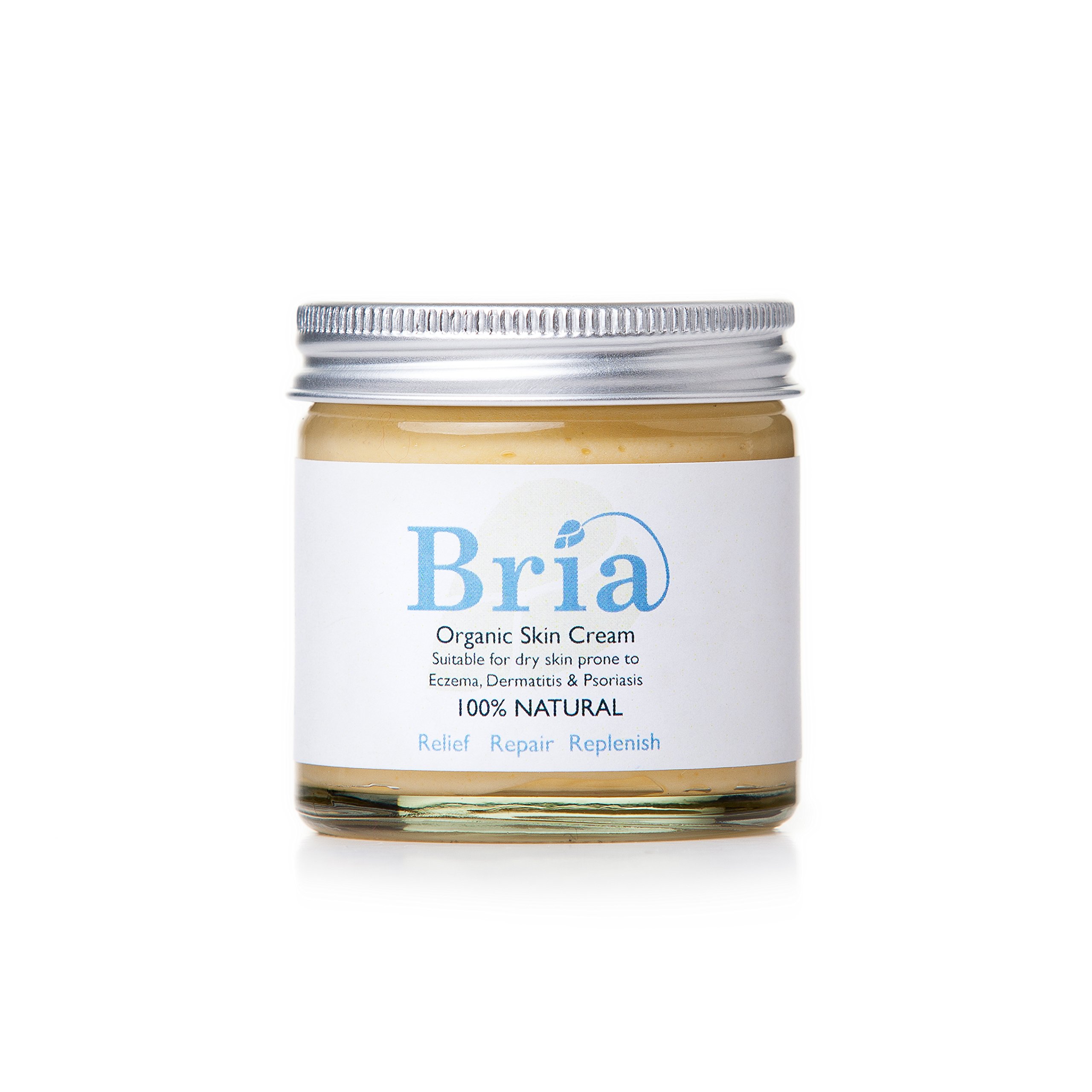 Bria Organics Eczema Cream for Dry, Sensitive Skin Prone to Eczema and Psoriasis, Suitable for Babies, Children and Adults, Fragrance Free, Natural and Organic Itch Relief