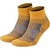 GoWith 2/4 Pairs Quarter Running Socks for Men & Women, Athletic Anti-Blister Cushioned Seamless Padded Ancle Socks