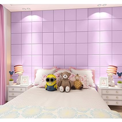 Wedecor Wall Padding For Home Nurseries Unique Leather Padding For Walls Decor Pack Of 16 9 8x9 8x0 75 Inches Pc 10 76sq Ft Light Purple