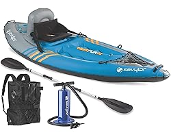 Sevylor Quikpak K1 1-Person Kayak Blue, 8'7" x 3'