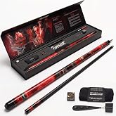 Pool Cue Stick for Adults, 58in 2-Piece Canadian Maple, AirStrike Shaft | 19-21 oz, kiln-dried A+ maple, 12.5mm tip, EVA-foam gift box, 2-in-1 holder and shaper, 10-yr warranty, Companion App