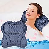 ULTRGEE Bathtub Pillow - 4D Air Mesh, Bath Pillow for Tub Head, Neck and Back Support, Fast Drying Bath Cushion, Bath Accesso