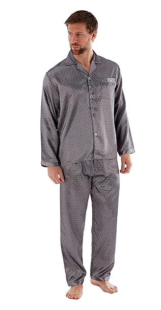 Leichtes Satin Pyjama Set für Herren
