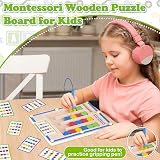 TMGOT Wooden Magnetic Maze Puzzle 4-7 Yr Old Boys Girls Educational Toy 20 Cards view 2