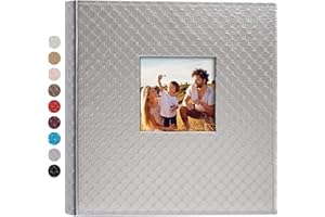 Mublalbum Leather Photo Album 4x6 1000 Photos Large Capacity Picture photo Book with 1000 Horizontal and Vertical Pockets for Baby Wedding Anniversary Family (Gray)