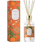 Airkeep Reed Diffuser Oil Set with Reed Sticks,Citrus Aromatherapy Oil Scent Diffuser for Home Office Bathroom Decoration Per