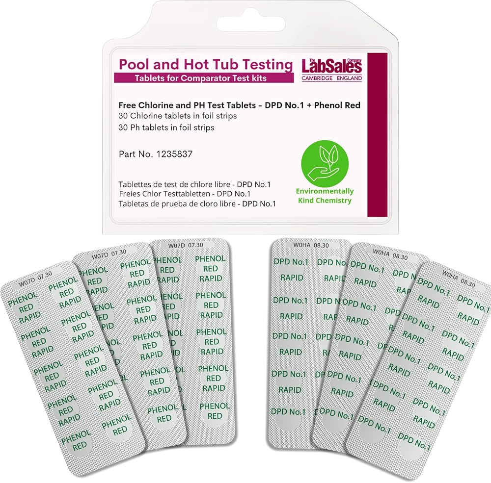 Labsales Hot Tub Spa Test Tablet Refill Kit 30 DPD1 30 Phenol Red pH