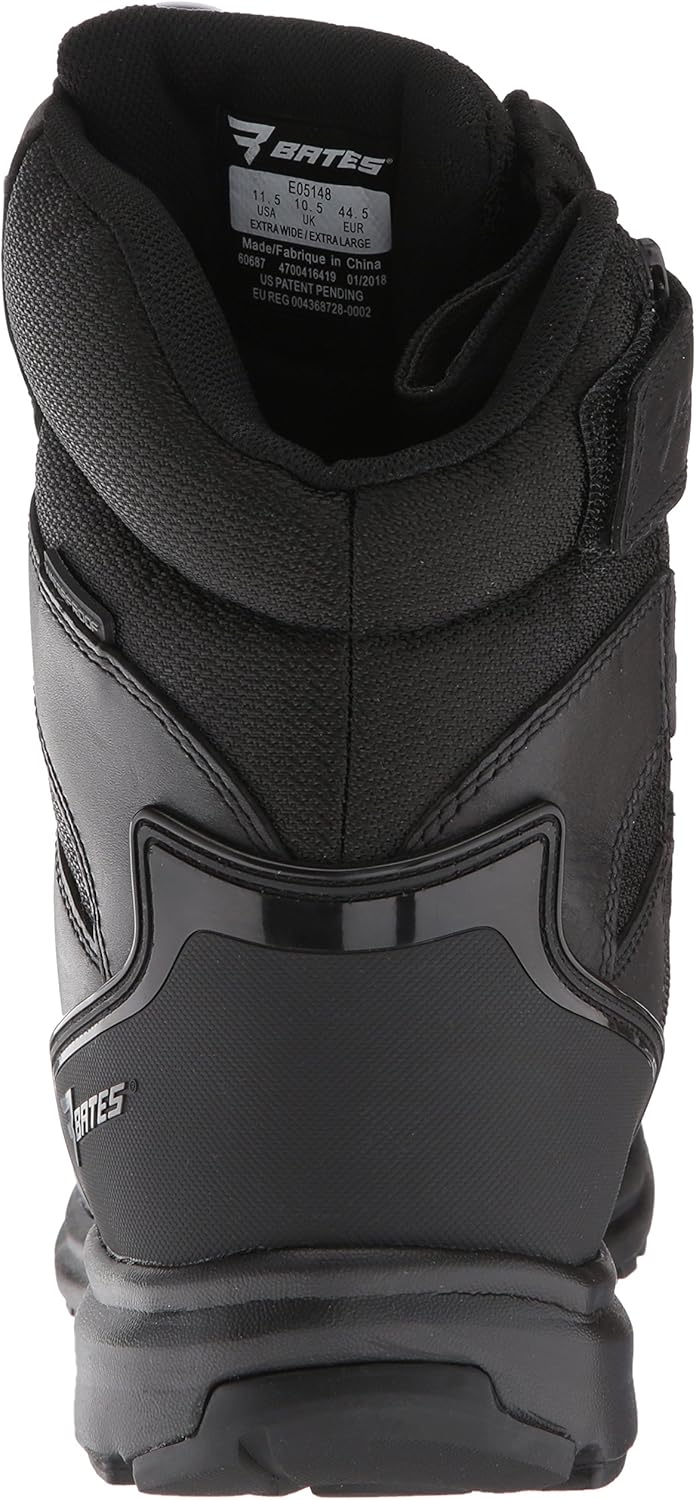 Bates Men's 8" Raide Waterproof Side Zip Military and Tactical Boot, Black, 09.0 Extra Wide US: Shoes