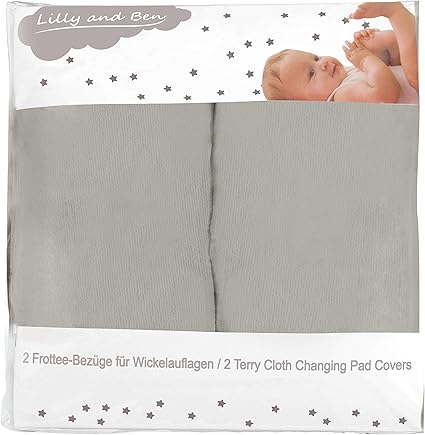 Lilly And Ben Housse Pour Matelas A Langer Tissu Coton Eponge Bebe Fille Garcon 3 Formats Lot De 2 Epais Et Absorbant Amazon Fr Bebes Puericulture