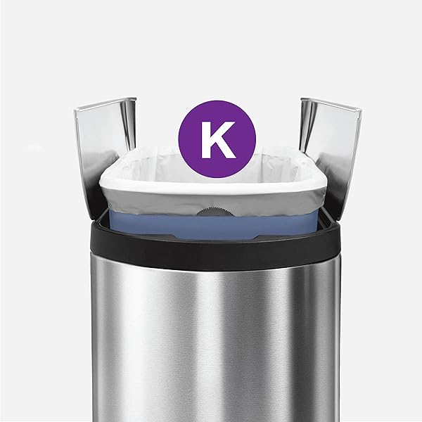 SIMPLEHUMAN CODE K CUSTOM FIT DRAWSTRING TRASH BAGS IN DISPENSER PACKS, 20 COUNT, 35-45 LITER / 9-12 GALLON, WHITE