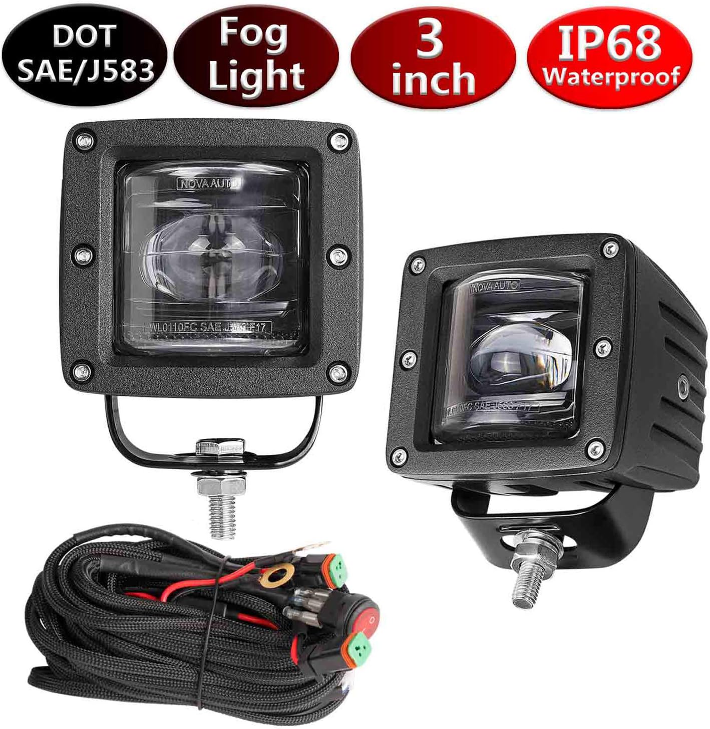 SAE LED Fog Light Moso LED LED Pods OSRAM Headlights Waterproof Work