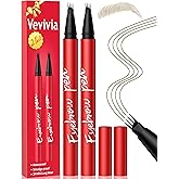 Vevivia Beauty Eyebrow Pencils for Women - Eyebrow Pen 2 Pack, Precise 4-Tip Brow Pencil for Natural-Looking Fuller Brows, Hair-Like Strokes for All Brow Types, Last All-Day Brow Pen, Light Brown