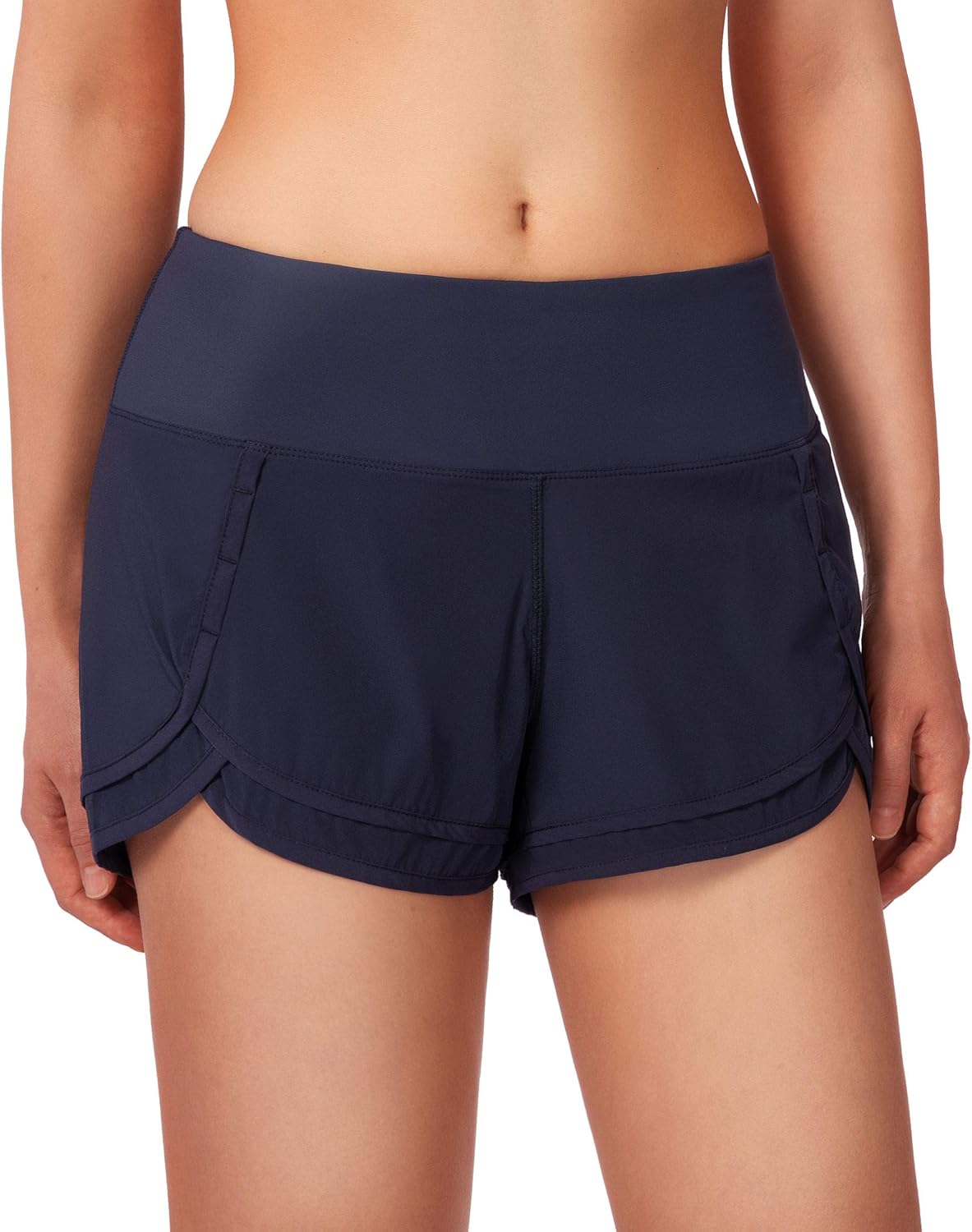 Women's Running Shorts with Zipper Pocket 3 Inch Quick-Dry Workout Athletic Gym Shorts for Women: Clothing