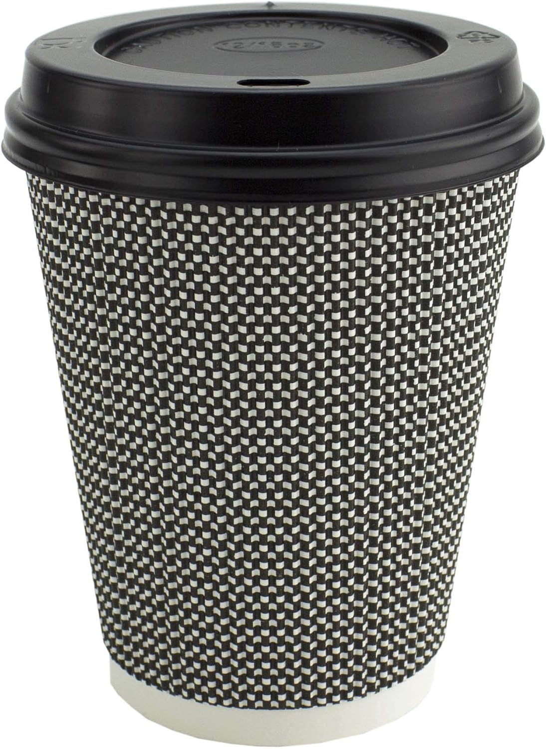 Signature Packaging, Luxury Ripple Insulated Paper Cups with Lids, Disposable for Coffee Hot Beverages