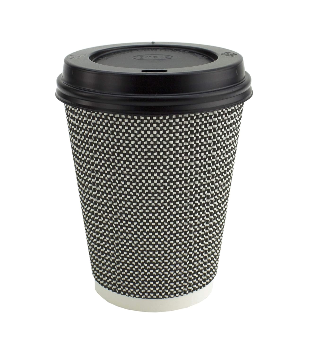Ripple Hot Cups with Lids for Coffee and Takeaway Drinks 50 Cups and