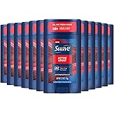 Suave Active Sport Men’s Antiperspirant Deodorant, All Day Bergamot & Wood Scent, for 48hr Odor & Wetness Protection, 2.7oz, 12 Pack