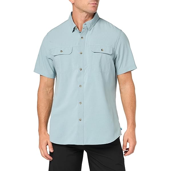 Chemise American Outdoorsman Homme Manches Courtes Bleue - Taille XL