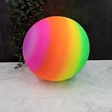 MTS Giant Jumbo 18" Neon Rainbow Rubber Playground Beach Ball - Textured Surface view 5