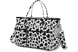 Rabjen Nurse Tote Bag for Work with Padded 15.6” Laptop Sleeve, Medical Supplies Shoulder Bag for Home Health Care