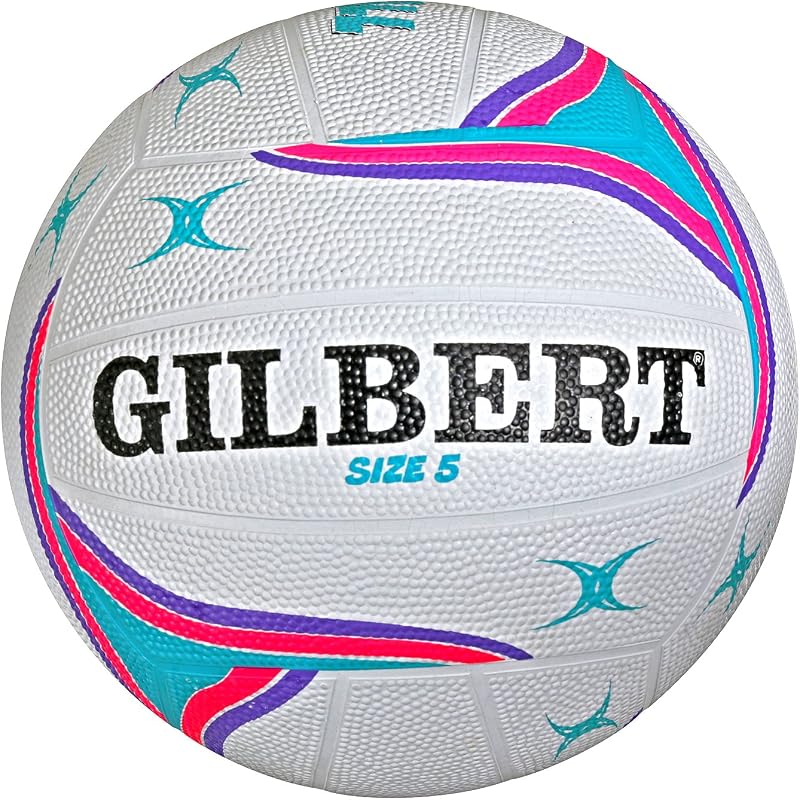Gilbert Women's APT Training Ball Purple Size 5 - Nylon Netball Butyl Bladder