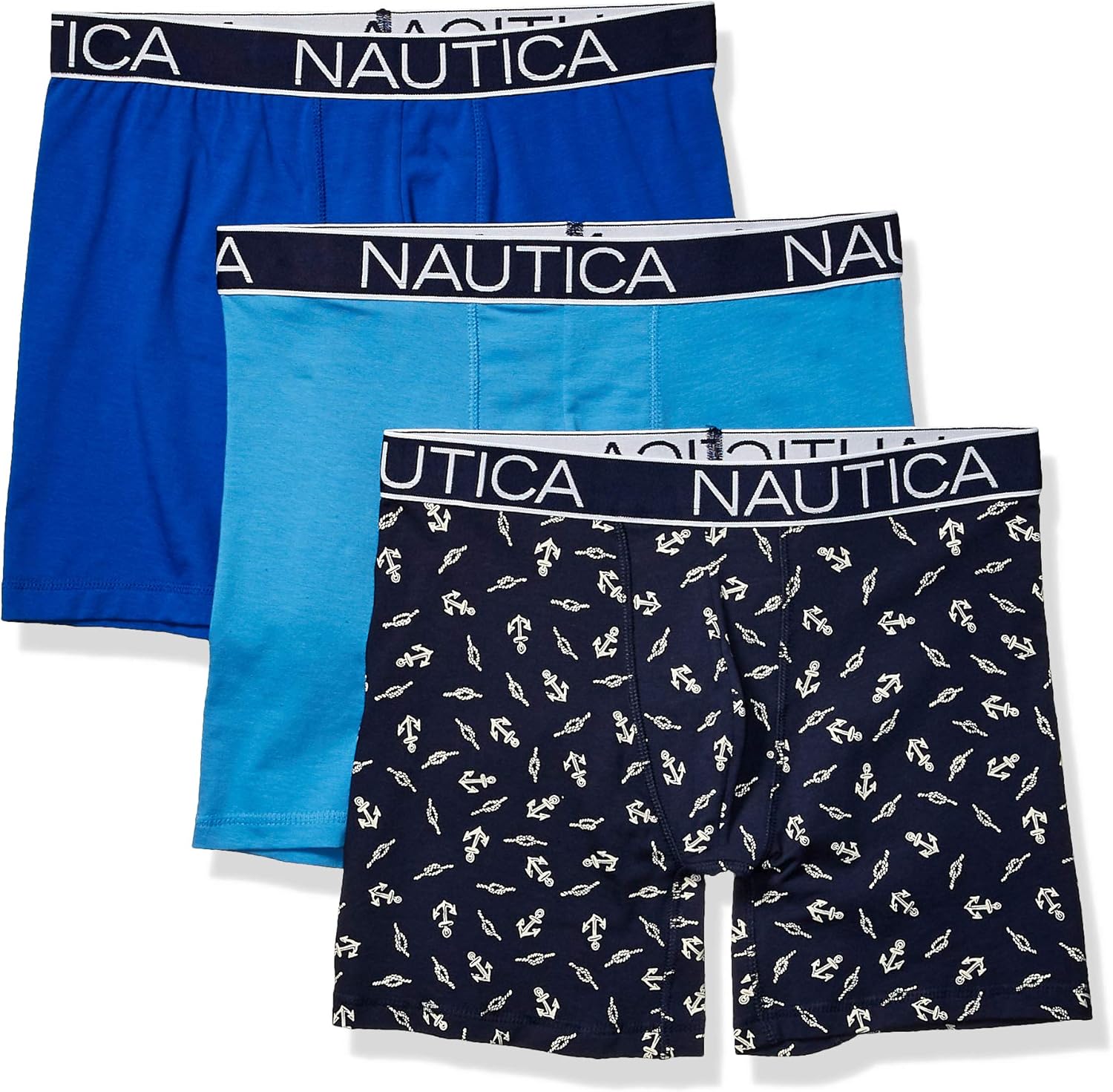 Nautica Pack de 3 Calzoncillos Calzones clásicos de algodón elástico