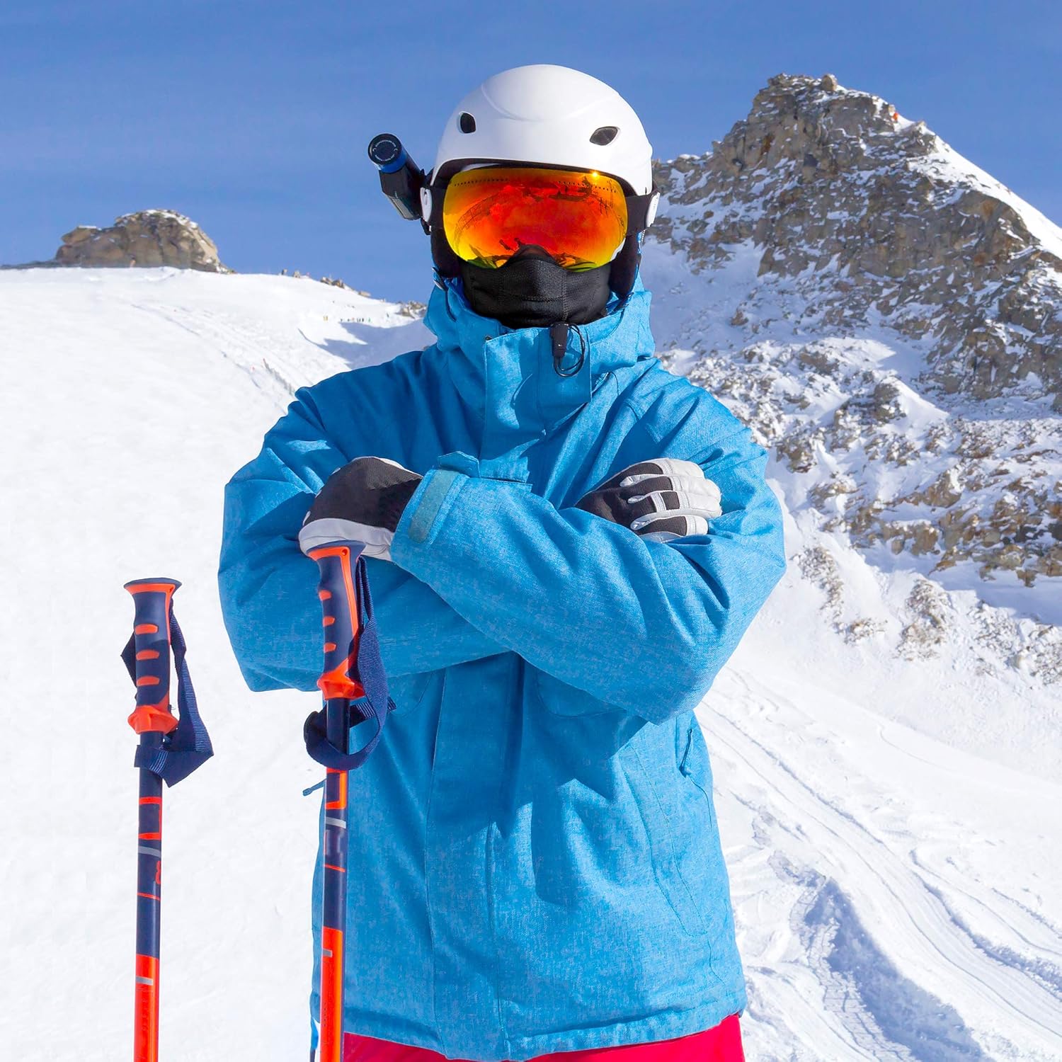 Balaclava Ski Mask - Face Mask for Men & Women - Cold Weather Gear for Skiing, Snowboarding & Motorcycle Riding (Black): Sports & Outdoors