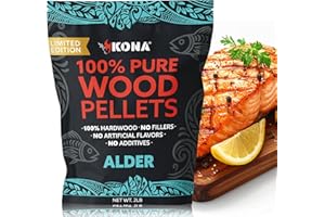 Kona Alder Wood Pellets – Limited Edition for Ninja Woodfire Grill, Outdoor Oven & Smoker – 2lb Resealable Bag