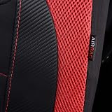 Flying Banner Gabardine Mesh Front Car Seat Covers Airbag Compatible Black Red view 4