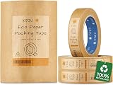 Koju Kraft Paper Packing Tape 24mm x 50m 3 Pack Eco Friendly Recyclable