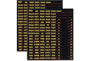 NQEUEPN 2 Sheets(258pcs) Circuit Breaker Labels, Waterproof Fuse Box Stickers, Electrical Breaker Panel Labels for House & Commercial Use (Black)