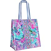 Lilly Pulitzer Market Shopper Bag, Reusable Grocery Tote, Shoulder Bag for Produce or Travel | for Produce, for Travel