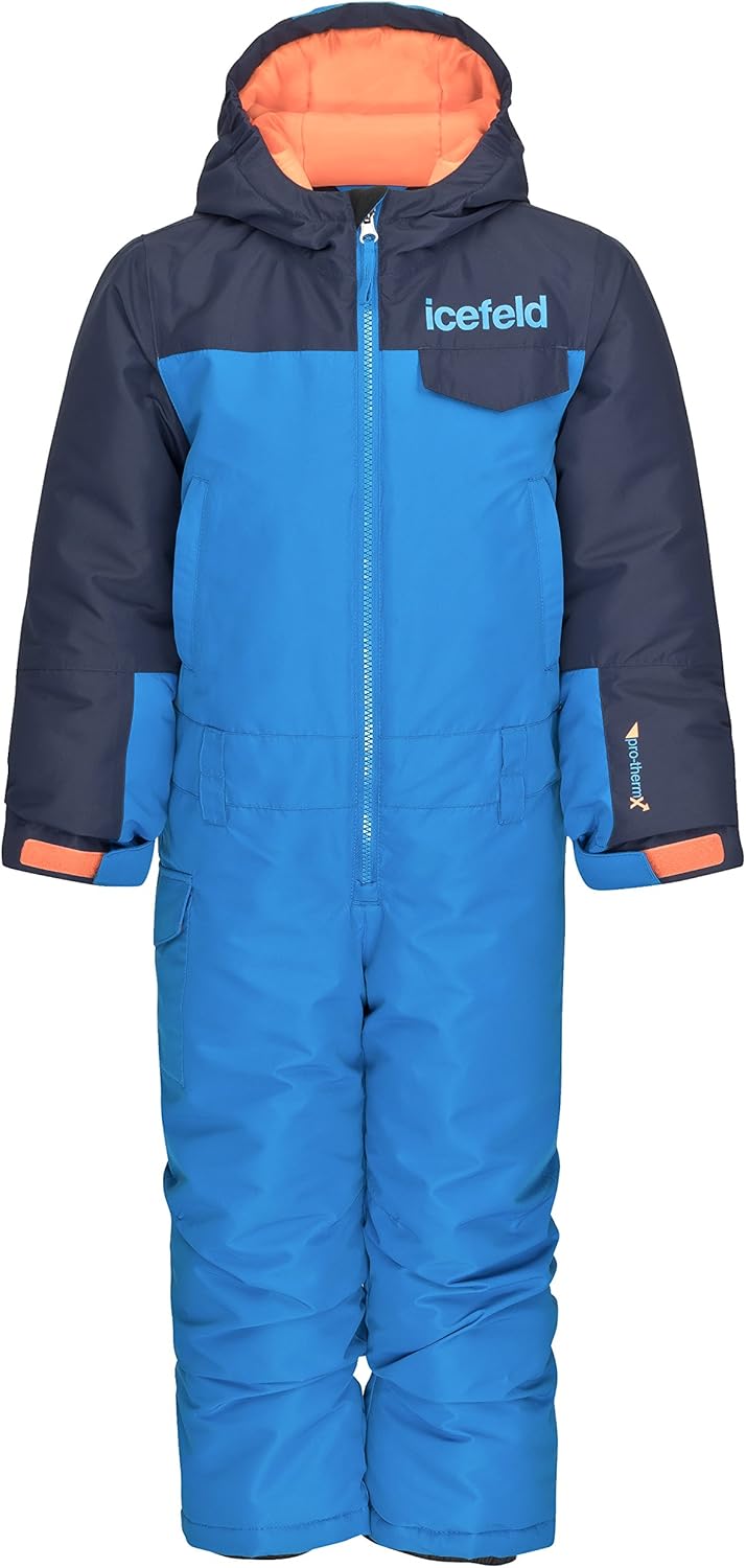 Kinder Schneeanzug Einteiler - Wasserdichter Thermo Overall Mit Kapuze Für Winter