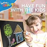 SOL Chalkboard with Chalk & Eraser Set 21x28cm Wooden Frame Portable view 3