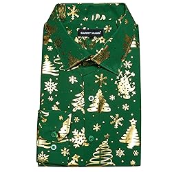 Barry.Wang Mens Christmas Shirts Xmas Shiny Holiday