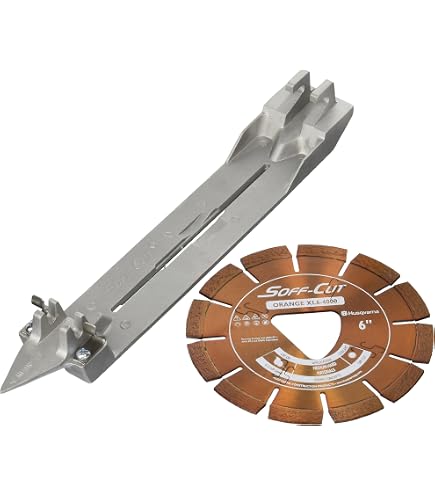 6-3/8” Green Concrete Blade Set (2-Pack With Skid Plate) – 0.100” Width, Hard Bond, For Early Entry Cutting On Fresh Concrete