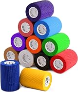 Inksafe Assorted Colours Self Adherent Cohesive Bandages 7.5cm x 4.5m Box of 12 view 1