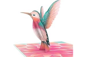 Lovepop Lovely Hummingbird Pop-Up Greeting Card - Happy Birthday, Thank You, Wedding, Anniversary, Valentine's Day Cards for Him and Her - Perfect for both Adults and Kids - Measures 5" x 7"