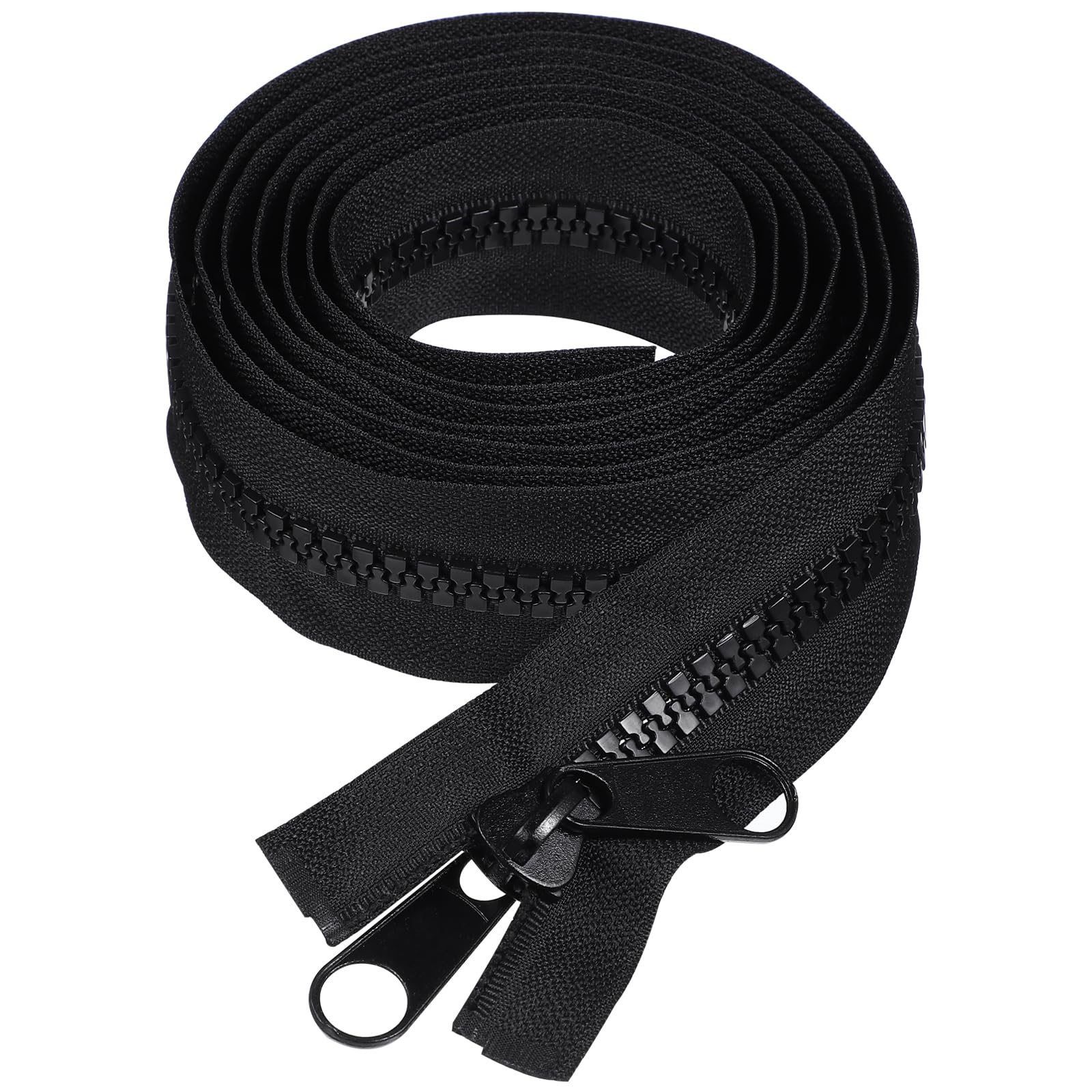 Tofficu 200Cm Extended Double-Sided Zipper with Retaining End for Tent Sleeping Bag Replacement and Outdoor Camping Gear