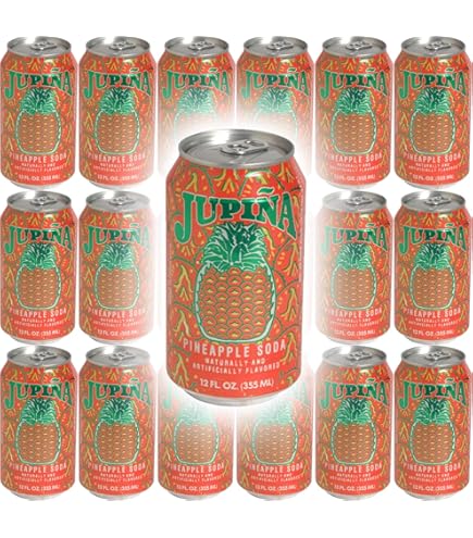 Amazon.com : Jupina Pineapple Soda, 12oz Jar (Pack of 18, Total of