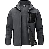 Rdruko Men's Fleece Jacket Full Zip Sherpa Lined Thick Warm Winter Outdoor Hiking Jacket