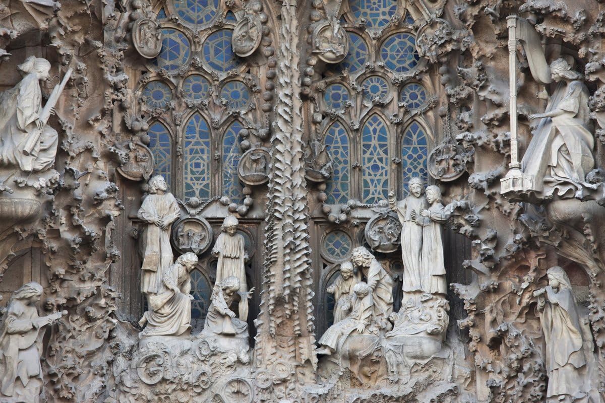 The Glory facade of Sagrada Familia in Barcelona Spain Vino Con Vista